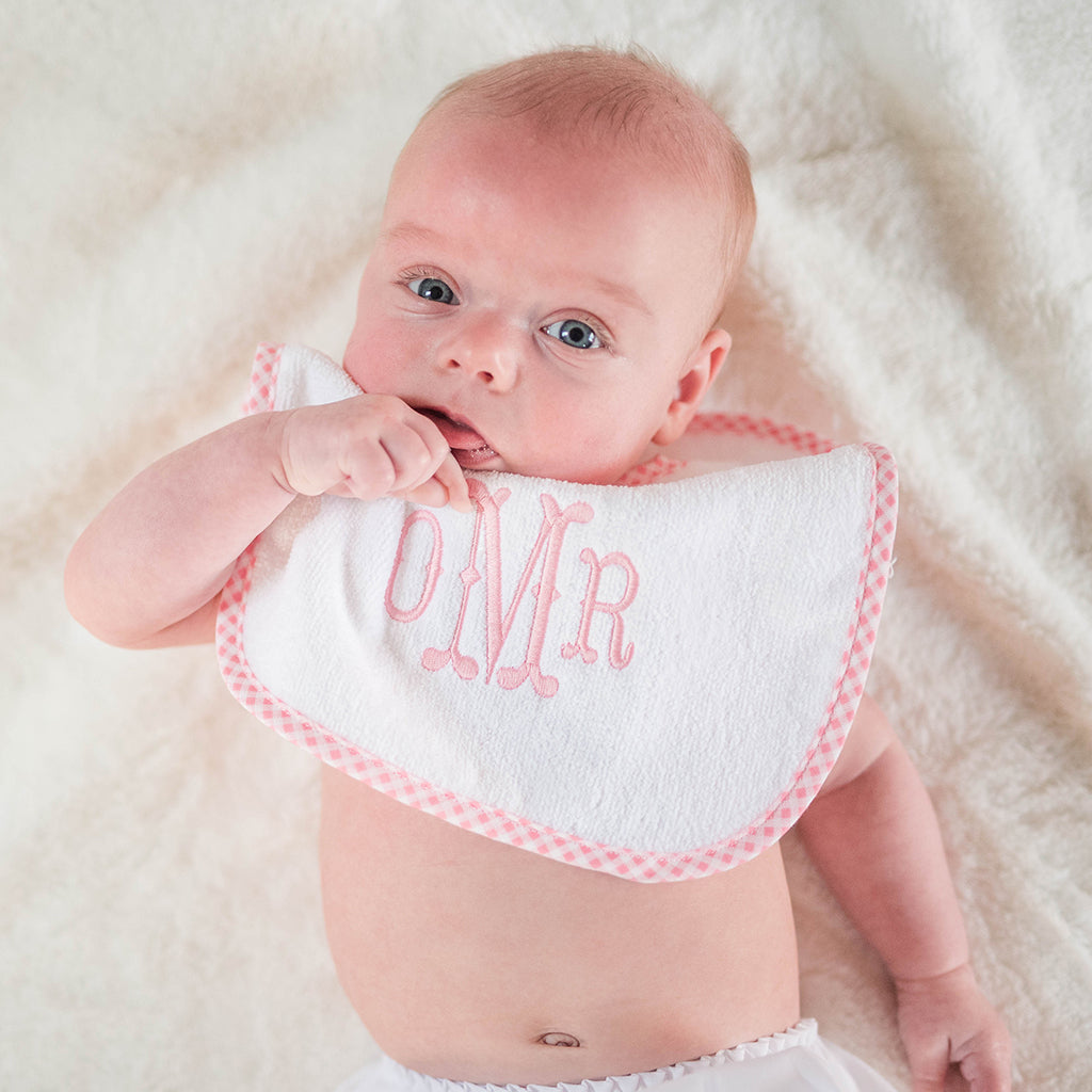 Monogrammed bibs deals