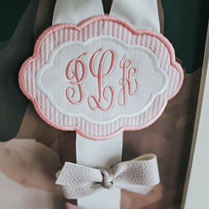 Bow holder with monogram