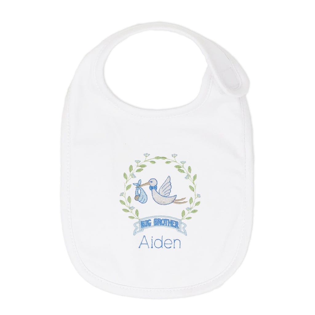 Personalized Big Brother Bib with Stork