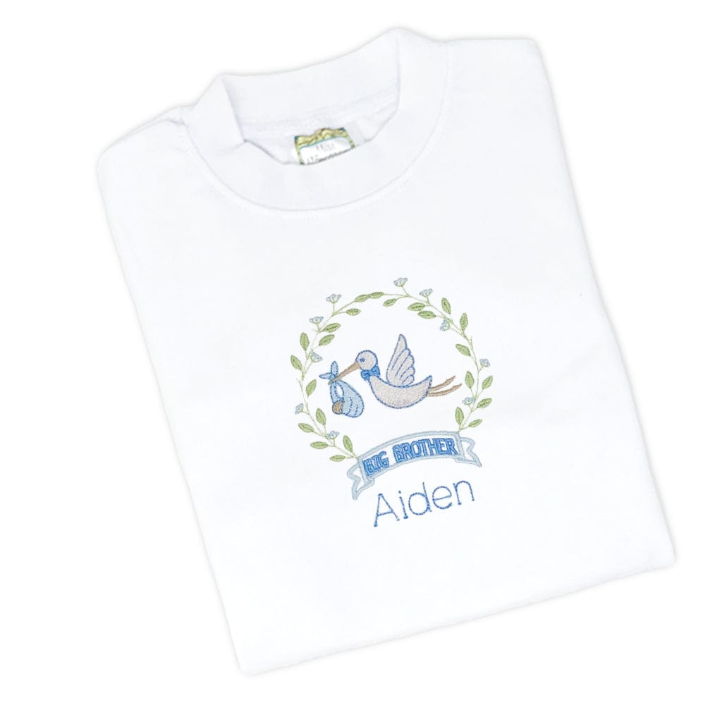 Personalized Big Brother Shirt with Stork