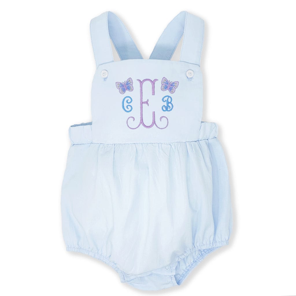 Blue baby butterfly sunsuit
