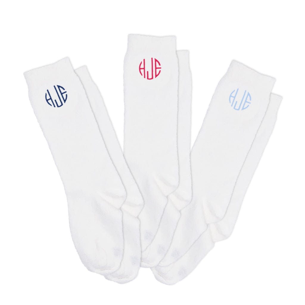 White Knee Socks 3-pack | Monogrammed Boys Socks