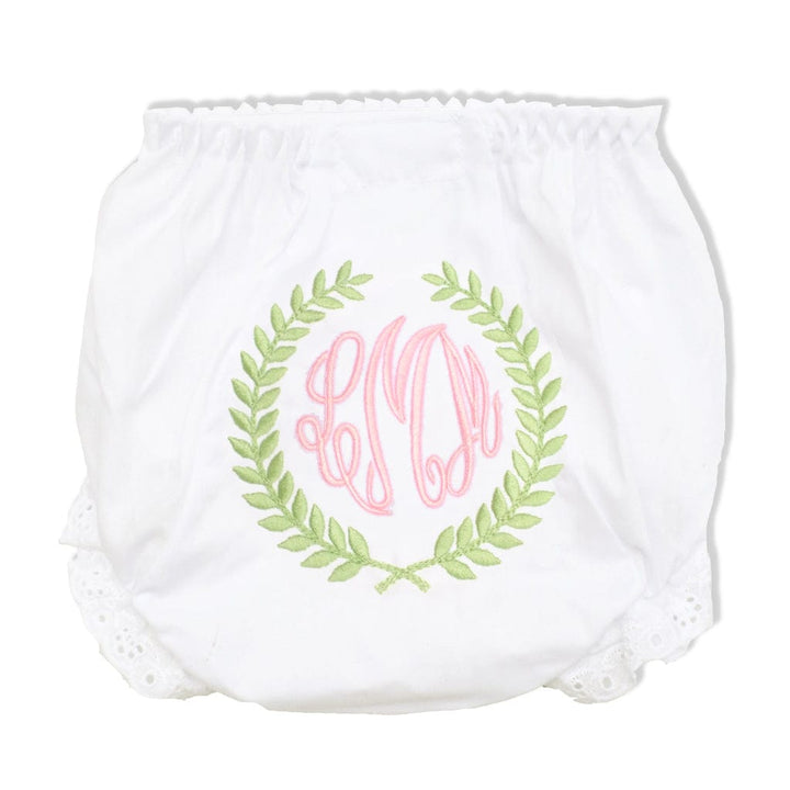 Monogrammed Laurel Baby Bloomer
