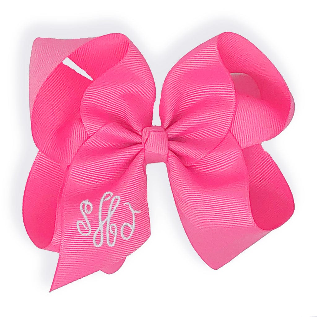 Pink Sorbet Bow with Monogram