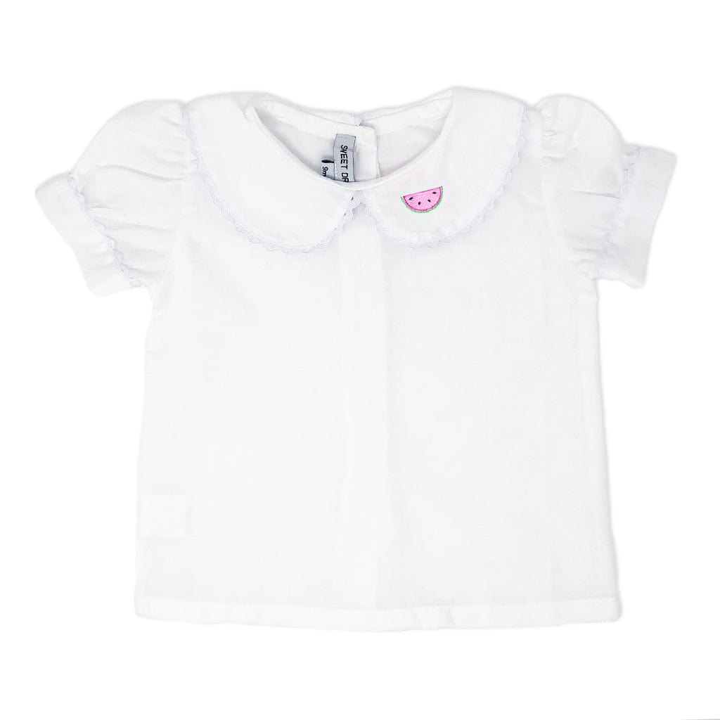Watermelon Peter Pan Collar Shirt for Girls