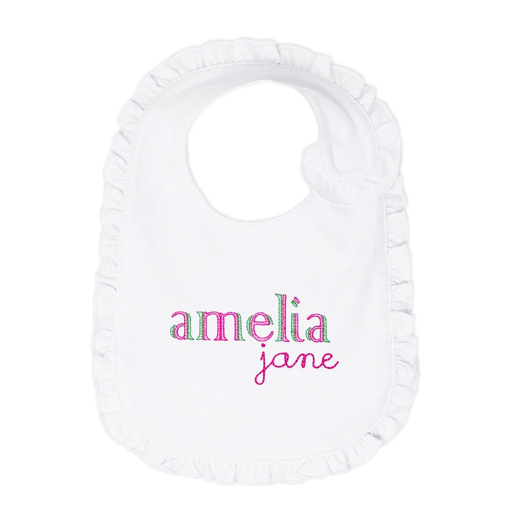 Monogrammed Watermelon Bib for Girl