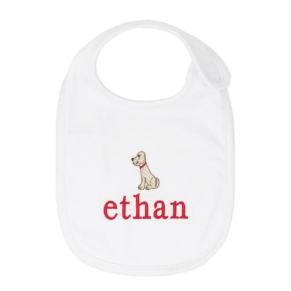 Dog bib with Ethan's name