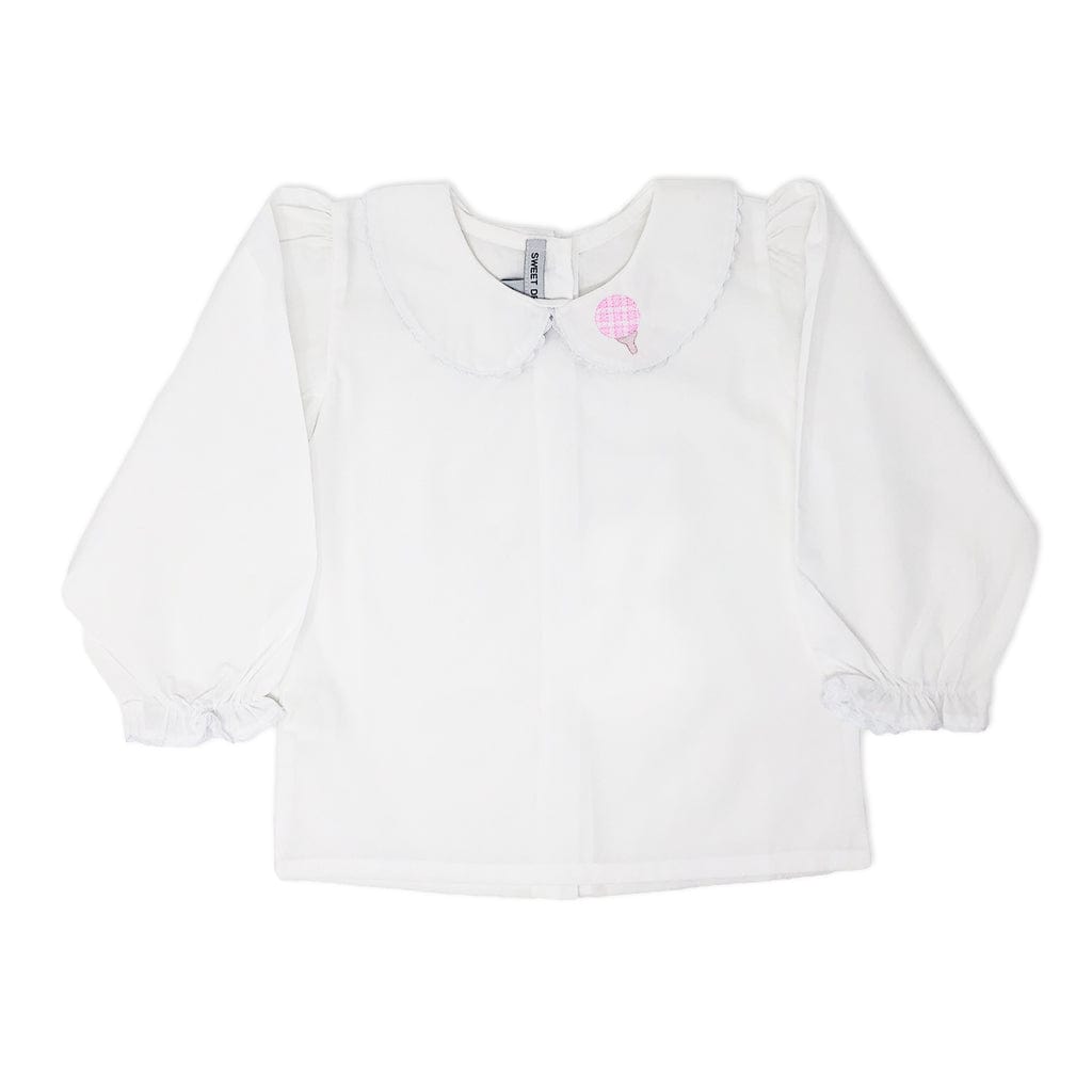 Girls Peter Pan Collar Shirt with Golf Ball