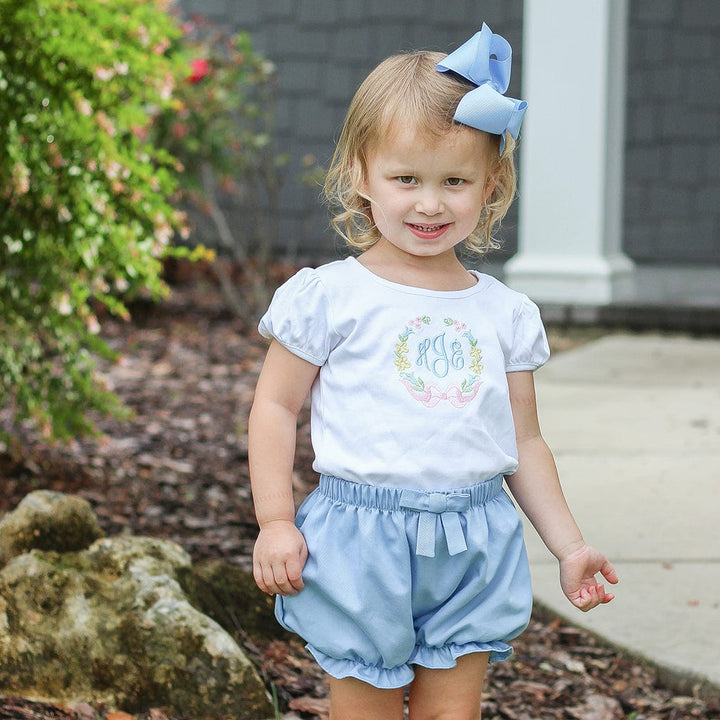 Girls Floral Shirt with Monogram