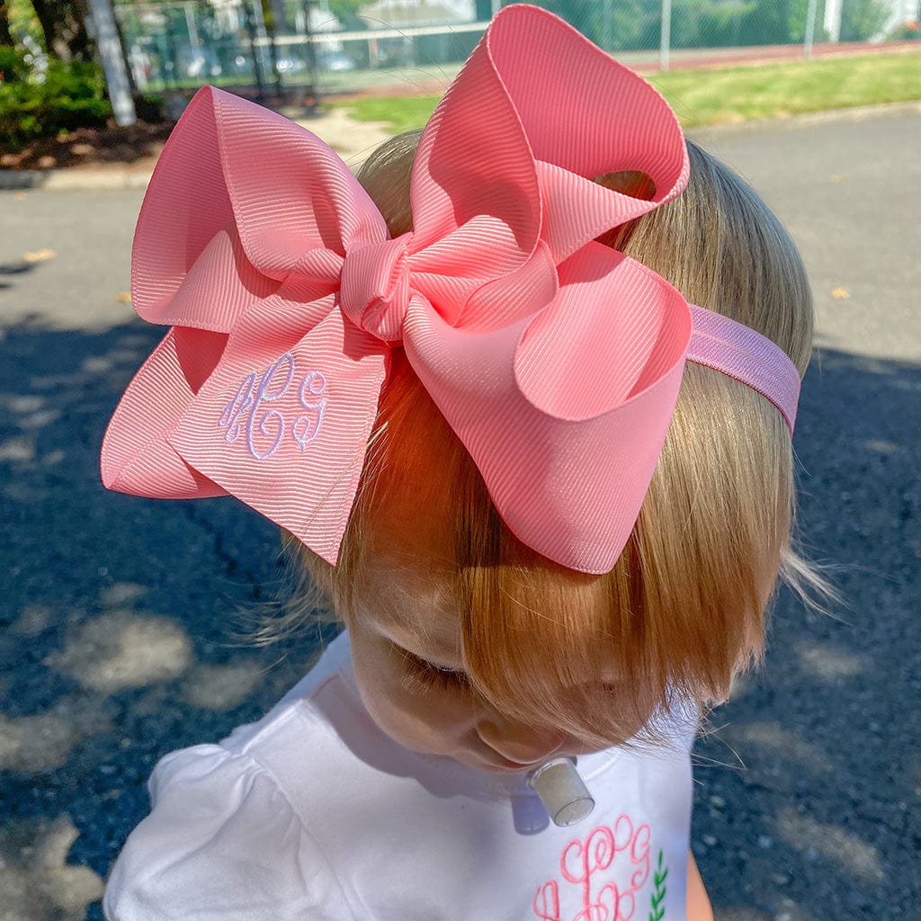 Pink Tulip Bow on Toddler