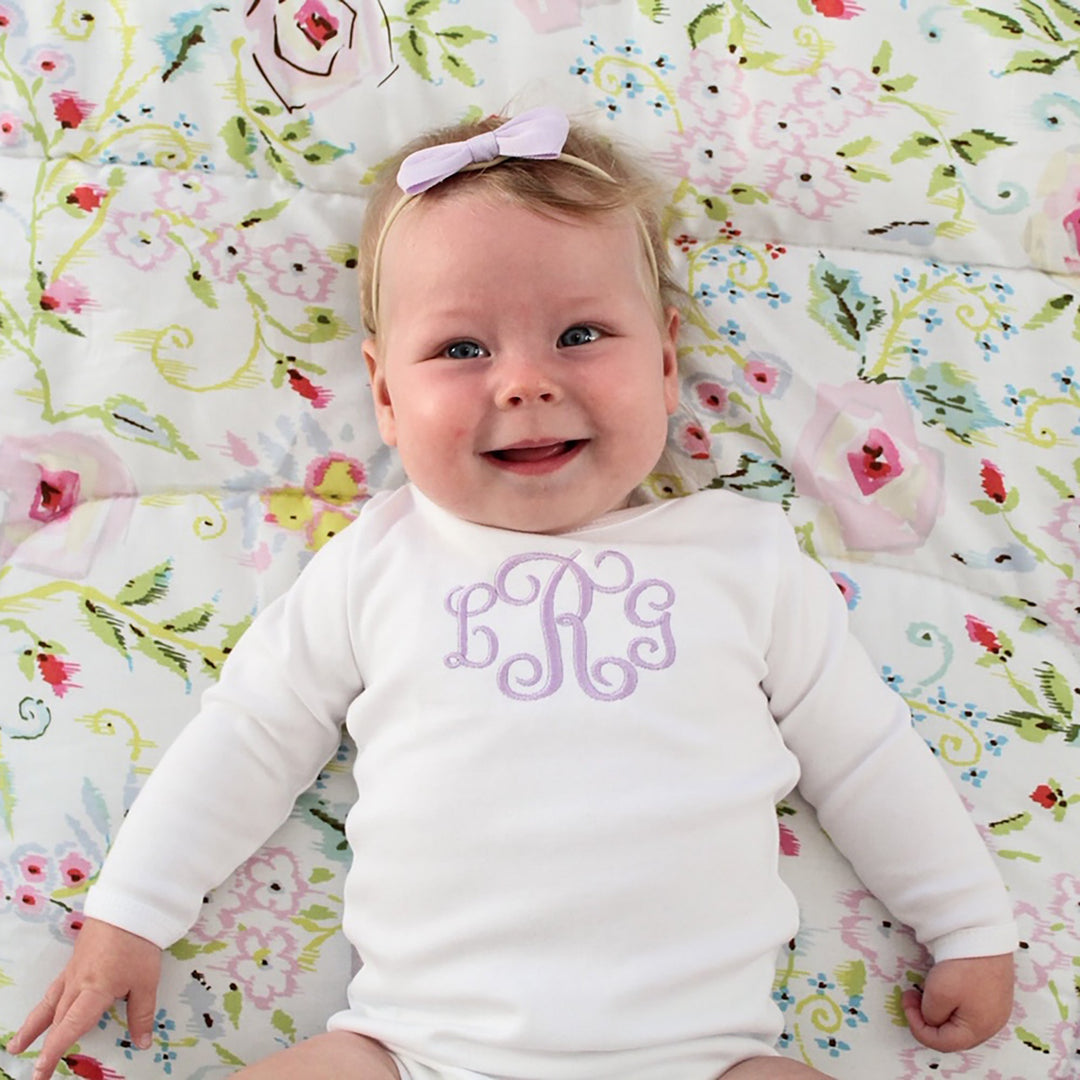 Monogrammed Baby Girl Bodysuits