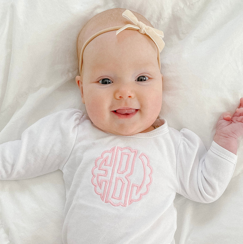 monogram baby shirt