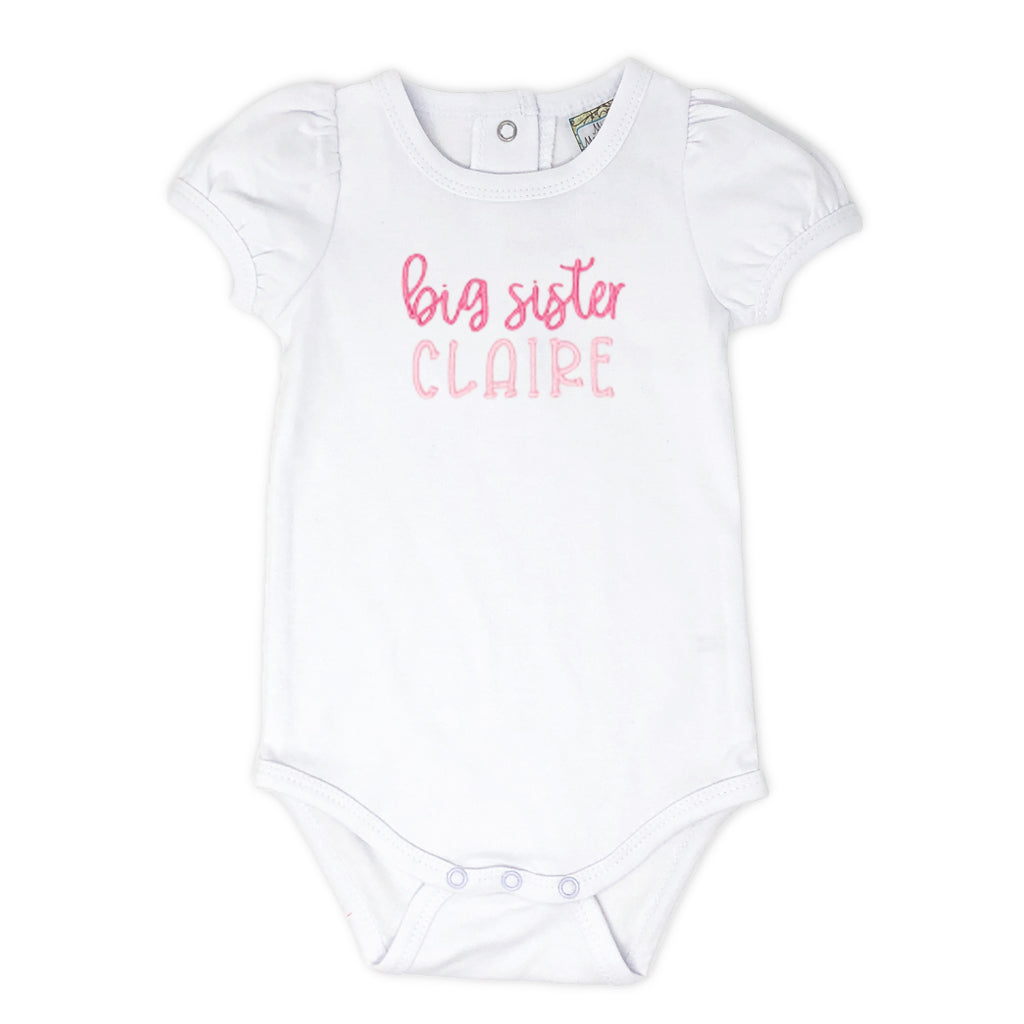 Personalized Big Sister Baby Onesie