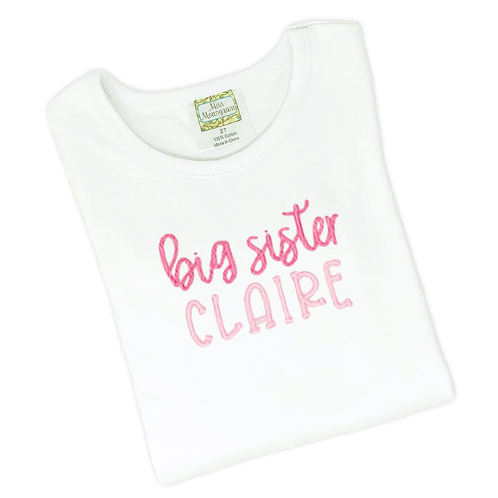 Personalized Big Sister Shirt