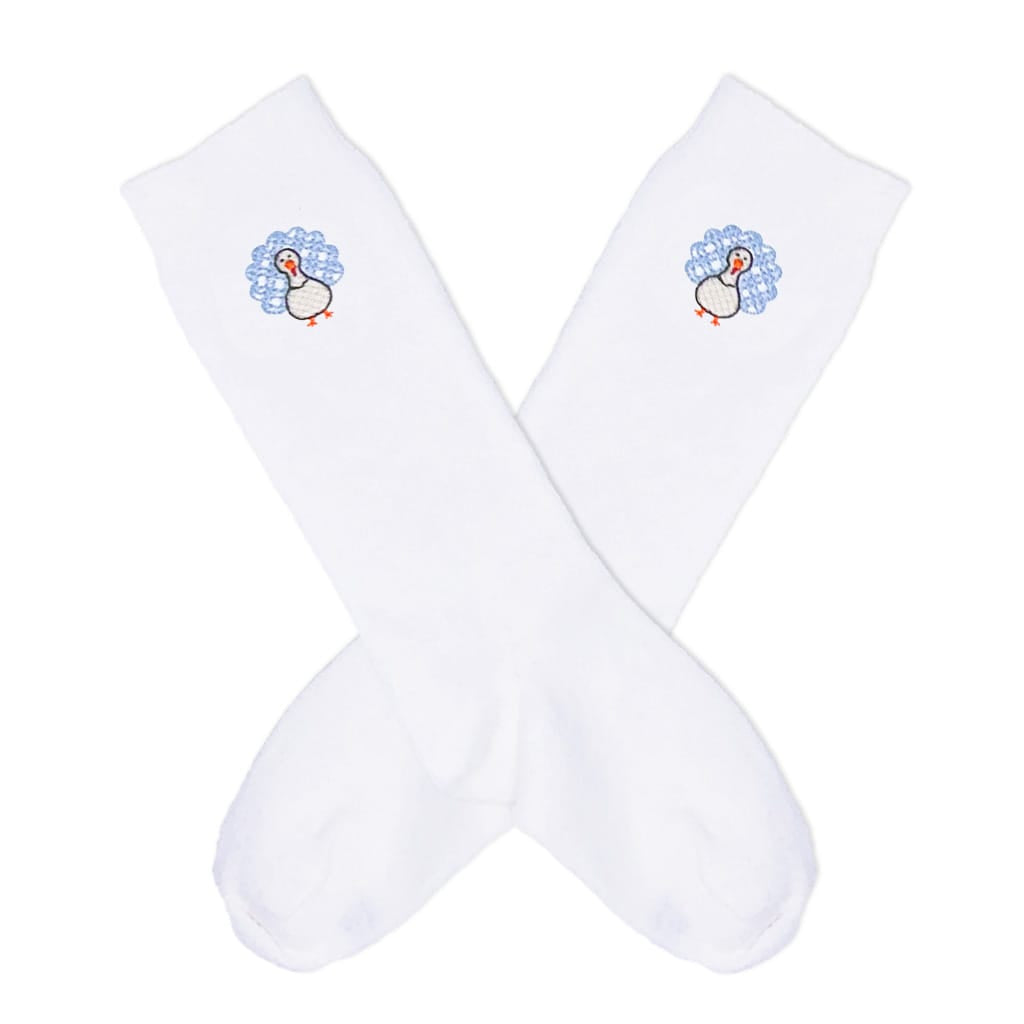 Blue Turkey Knee Socks