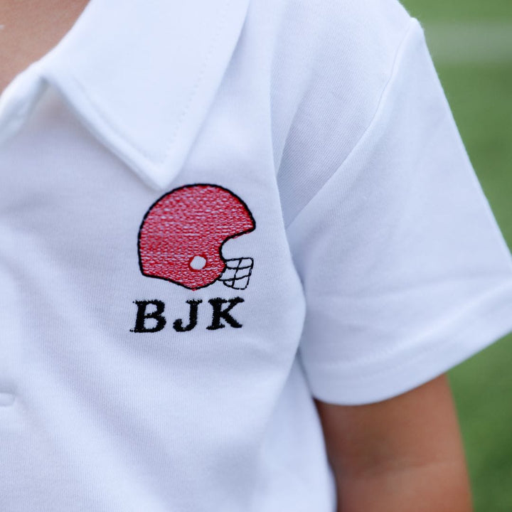 Football Helmet Polo Shirt