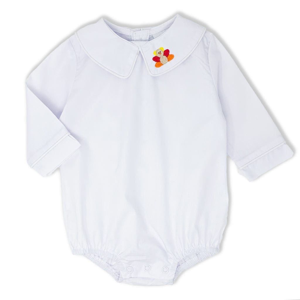 Boys Peter Pan Collar Bodysuit with Turkey