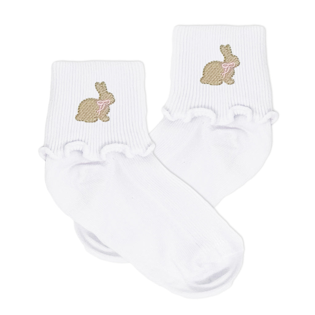 girls easter  ruffle socks