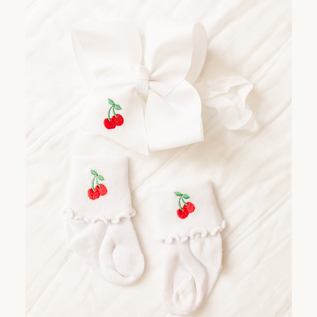 Cherries Socks and Headband