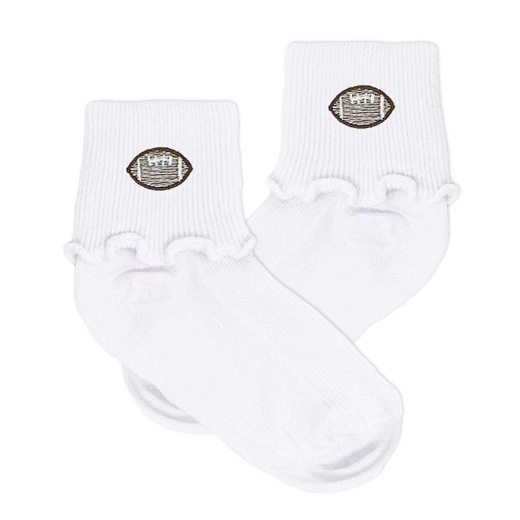 girl foot ball socks ruffle