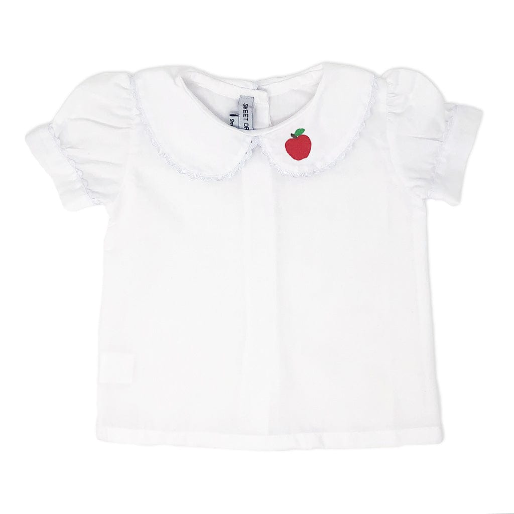 girls collar shirt with apples