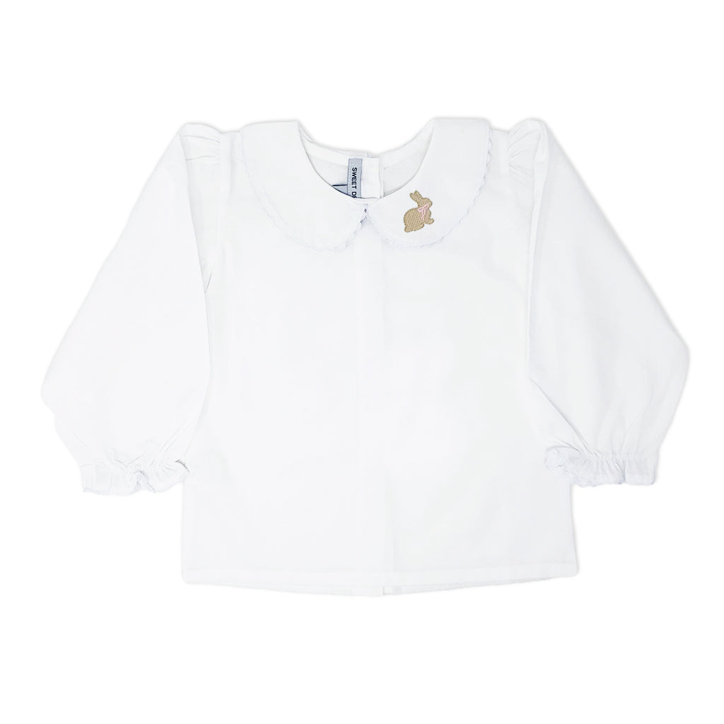 girls easter shirt ruffle collar