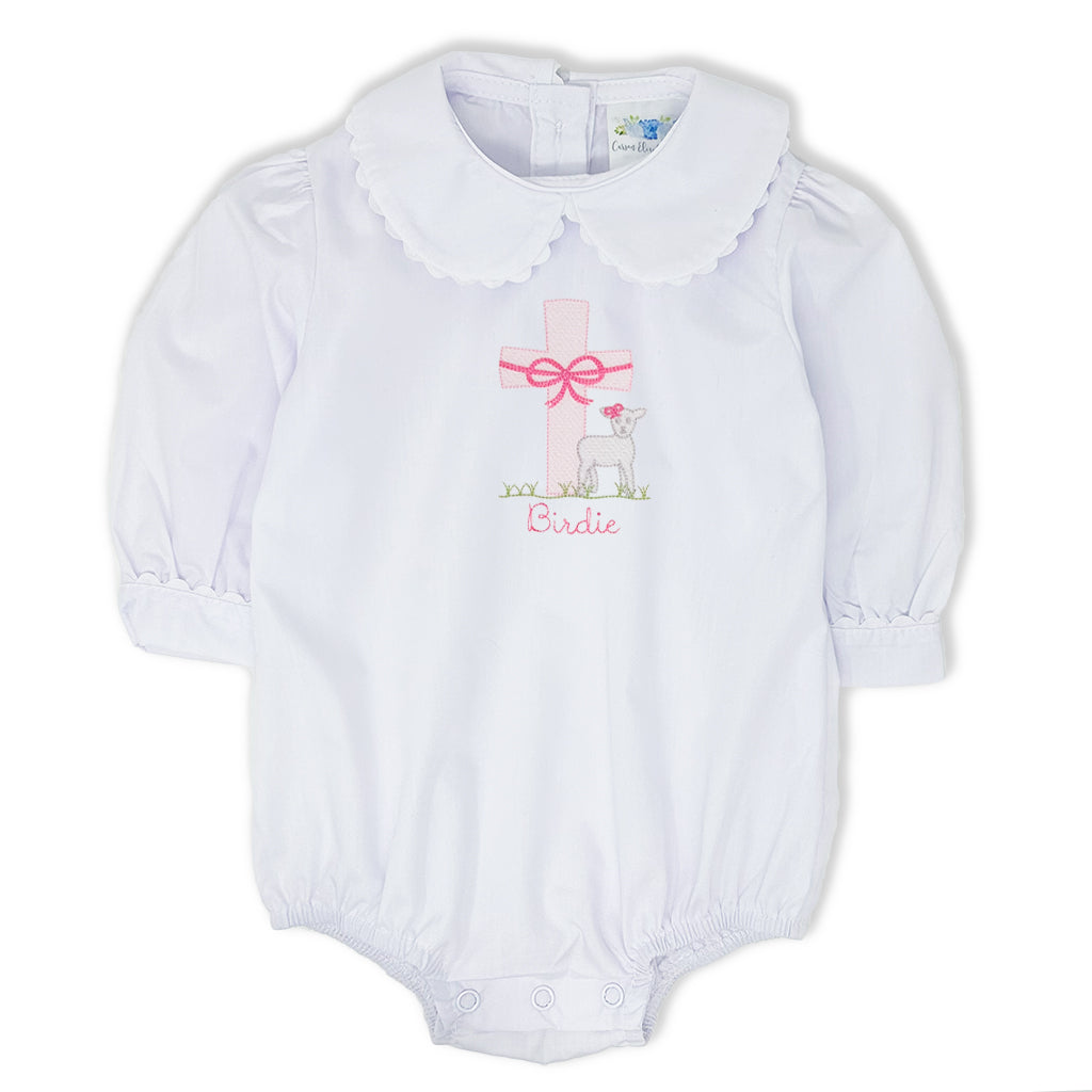 girls onesie easter cross