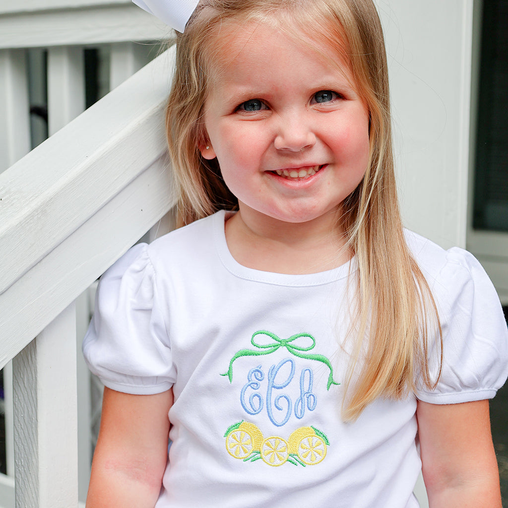 Girls Lemon Shirt with Bow