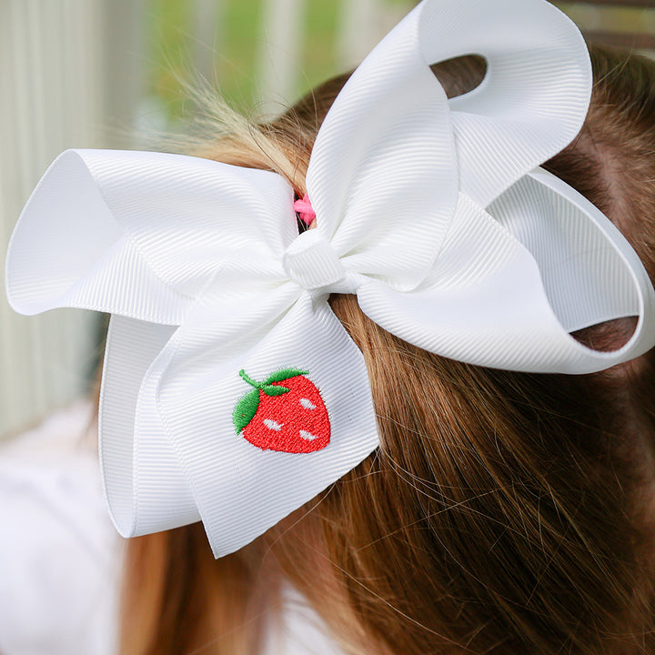 Girls Strawberry Hair Bow