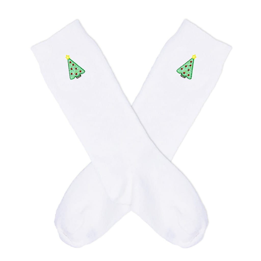 Girls Christmas Tree Knee Socks