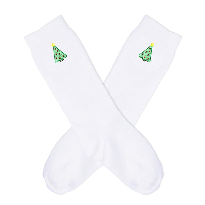 Girls Christmas Tree Knee Socks
