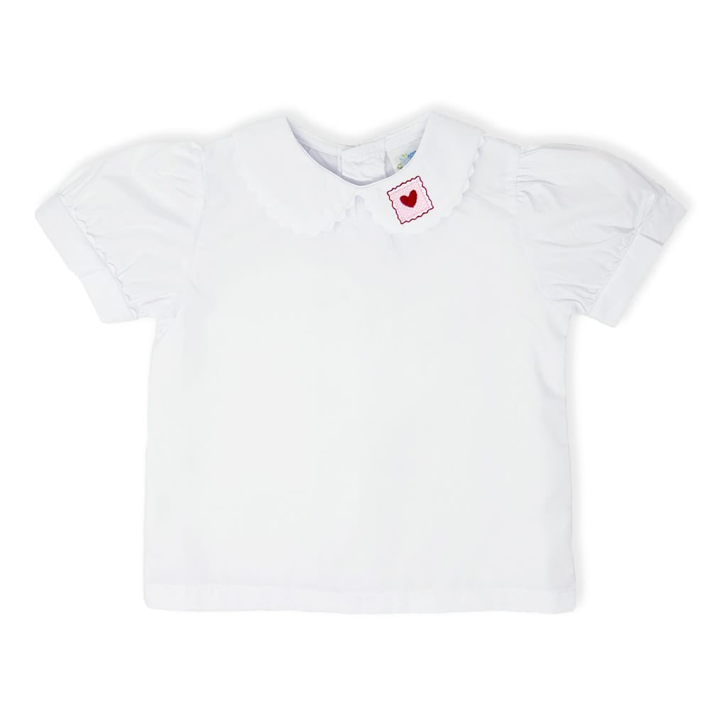 Girls Love Letter Girls Peter Pan Shirt