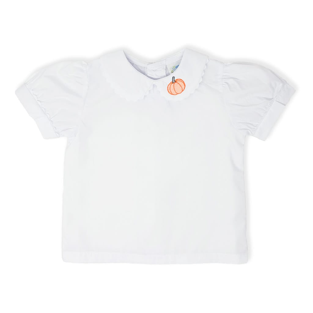 Girls Pumpkin Peter Pan Shirt