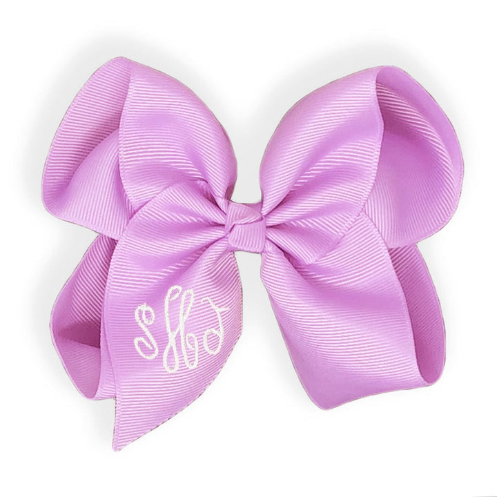Lavender bow with monogram