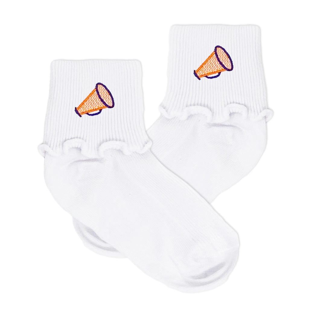 girls cheer socks ruffle game day football