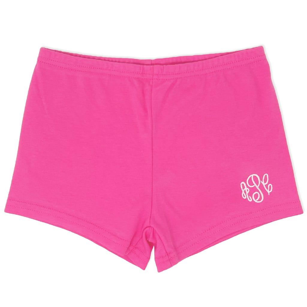 Monogrammed Hot Pink Cartwheel Shorts