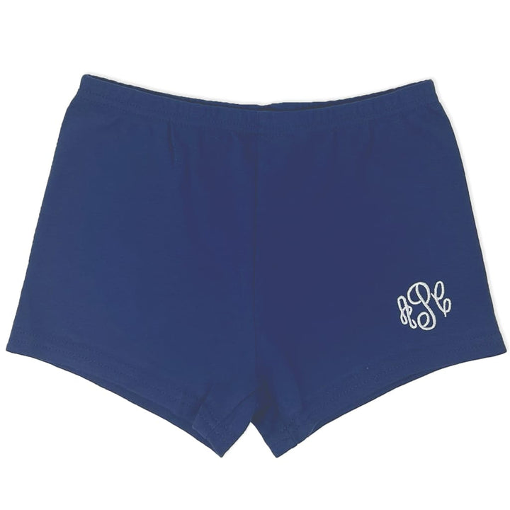 Navy Monogrammed Cartwheel Shorts