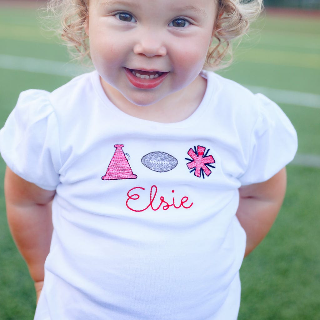 Girls Monogrammed Football Shirt