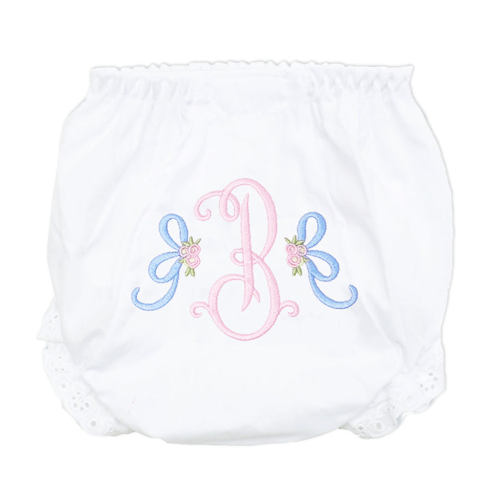 flowers and bows baby bloomers