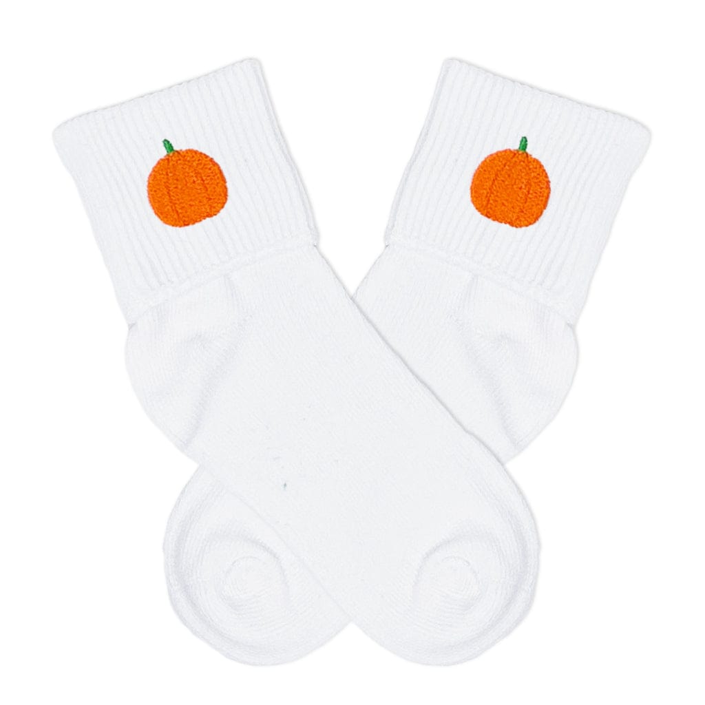 fall pumpkin fold socks boys