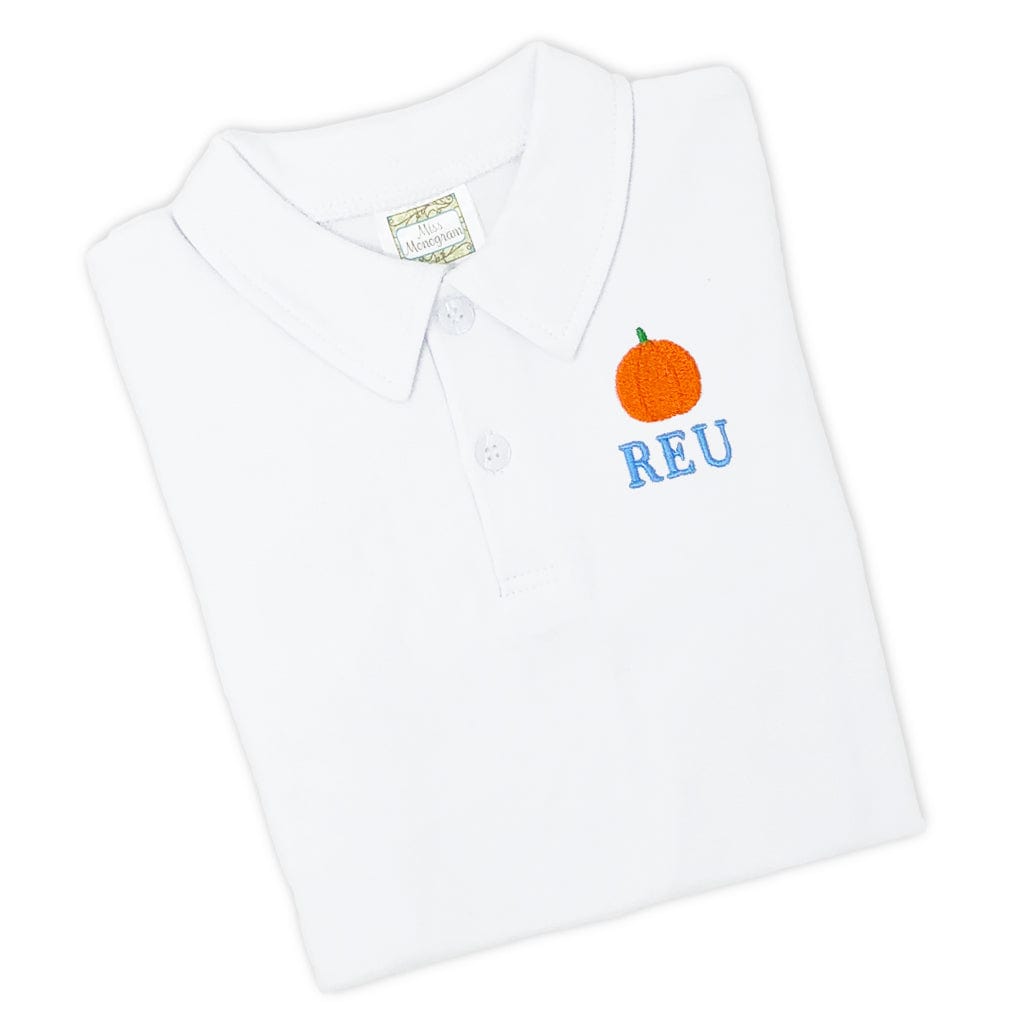 boys pumpkin polo monogram fall