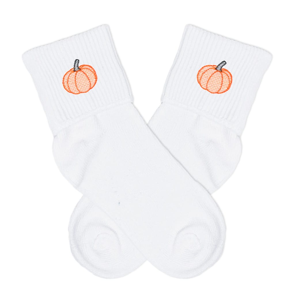 Pumpkin Fold Over Socks