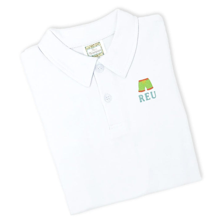 Boys Monogrammed Polo Shirt with Swim Trunks Embroidery