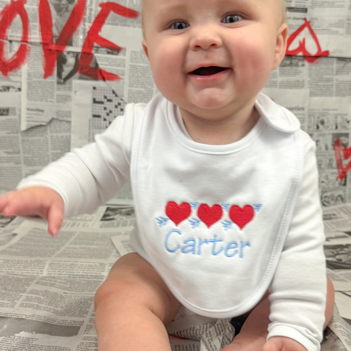 baby boy valentines bib