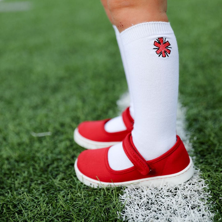 Pom Pom Knee Socks