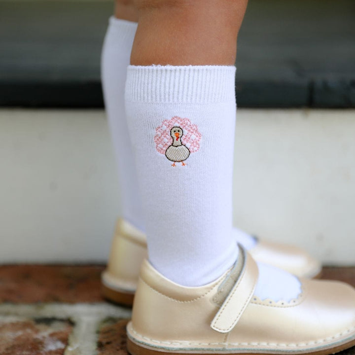 Pink Turkey Knee Socks