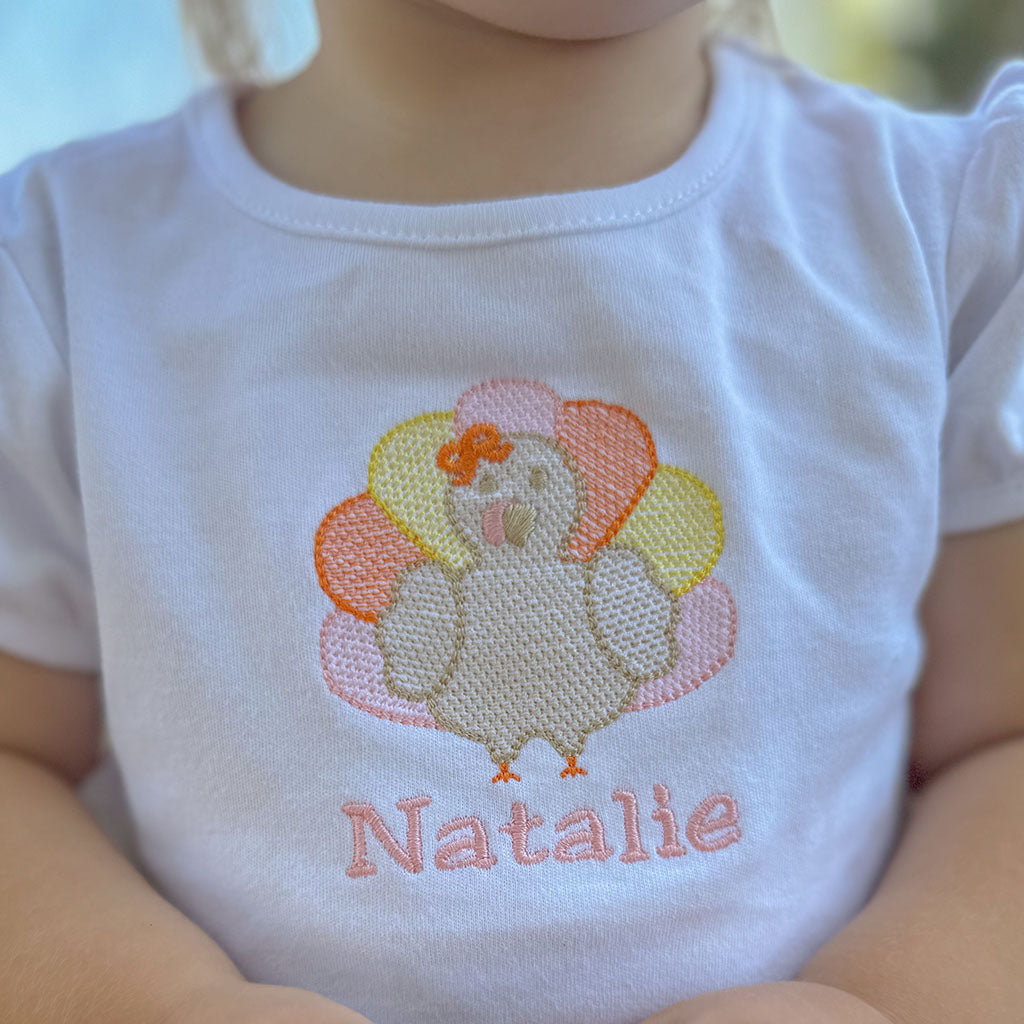 Girls Turkey Thanksgiving Personalized Outfit