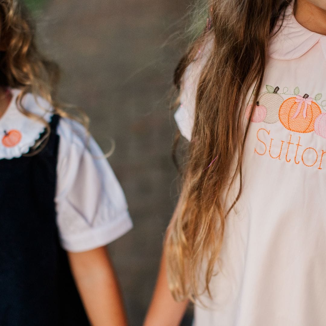 Girls Pumpkin Peter Pan Shirt