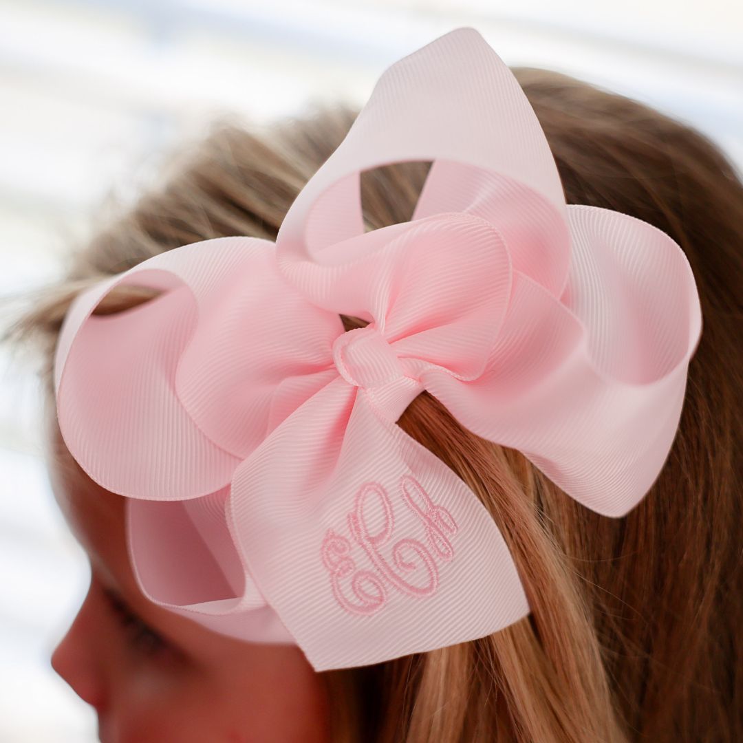 girls pink spring bow