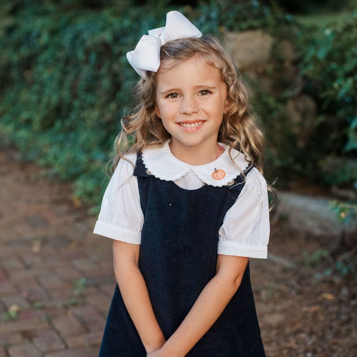 Girls Pumpkin Peter Pan Shirt